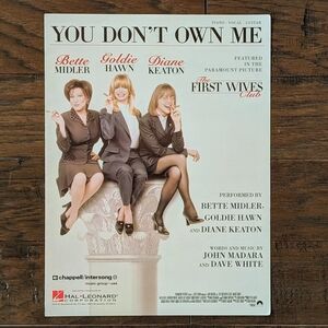 Vintage 'You Don't Own Me' From 'The First Wives Club' Sheet Music
